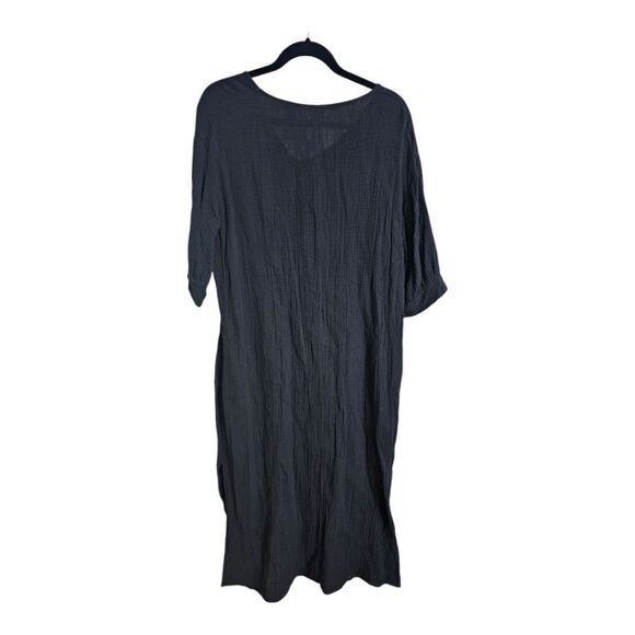 SIMPLE BY SUZANNE METRO Black Midi Dress - Size Large - Picture 2 of 8